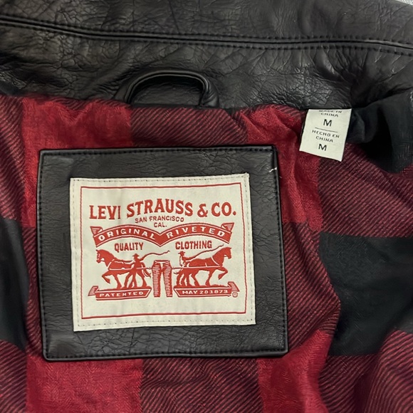 Levi's Men's Faux Leather Motorcycle Jacket - Picture 9 of 9